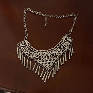 Elegant Silver Statement Necklace